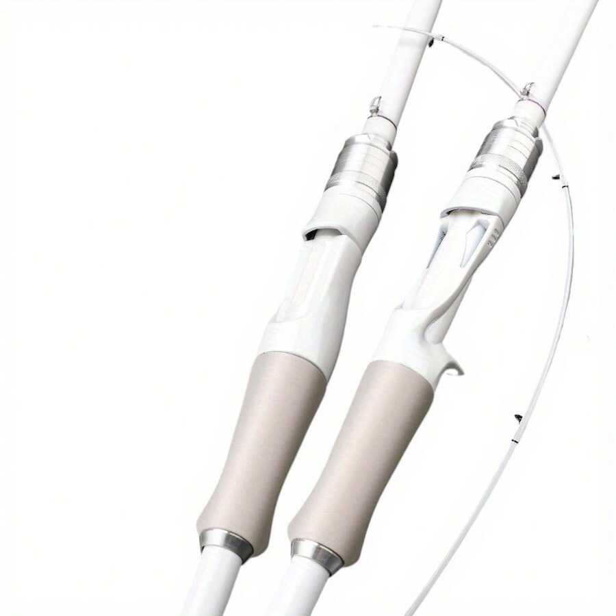 Carbon Fiber White Fishing Rod - High Strength - Available In Various Sizes, With Options For Casting And Landing Rods - Features A Comfortable EVA Grip, Sensitive Rod Action, And Quick Fish Retrieval - Suitable For Outdoor Fishing Activities - Casting - View 1