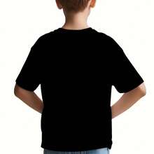 White Casual T-Shirt With Dinosaur Print For Kids, For Kindergarten Graduation, 4th Of July, Lightweight And Soft For Boys And Girls - 黑色 - 查看 4