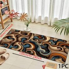1pc Printed Pattern Rug, Long Doormat Series, Indoor Entrance Mat, Bedroom Bedside Mat, Kitchen Mat, Suitable For Living Room, Laundry Room, Bathroom - Multicolor - View 13