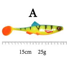 15cm/25g Large Size T-Tail Soft Bait Lure, Realistic Fish Shaped Soft Plastic Bait For Trolling, Surf Casting, Freshwater Fishing For Bass, Carp, 6 Colors Available - Multicolor - View 19