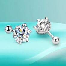 1 Piece Of Classic Six-Claw Earrings Simple And Elegant Daily Wear Screw Twist Pattern - Six-prong Screw Earrings - View 12