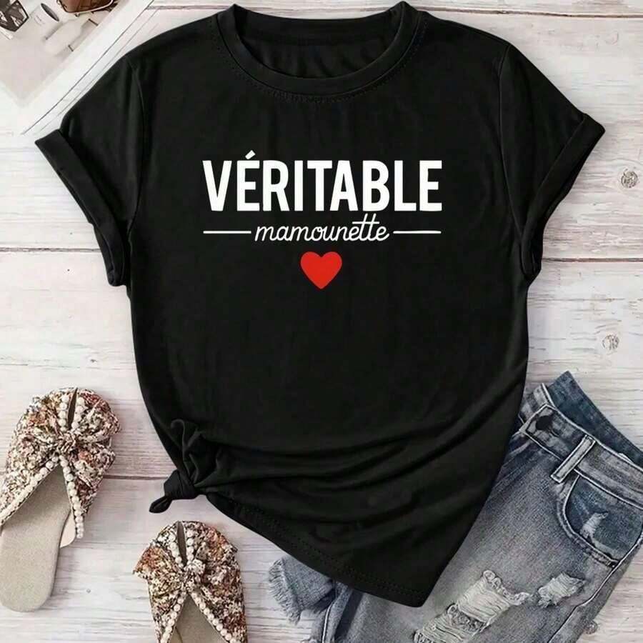 Mother Of The Groom T-Shirt - Wedding Party, Marriage, For The Mother Of The Groom - Summer Tops For Office, For Women, Vacation, Breathable And Comfortable - 黑色 9 - 查看 1