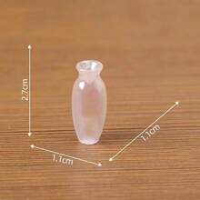 30/20/10/5/2pcs Mixed Color Iridescent Mini Vase Resin Decor, Ins Fresh Style Resin Transparent Texture 8 Different Bottle Shapes Micro Landscape Decoration Accessories, Doll House Scenery Arrangement, Spring/Home Decor - Miniature Vase - View 8