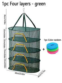 1pc,White/Black/Green,Foldable Food Drying Net Multi-Purpose Rack For Dried Fish, Vegetables, Herbs, And Jerky - Anti-Fly Cage With Fine Mesh Cover, UV-Resistant Material - Compact For Balcony, Deck, Or RV - Includes Removable Tray For Easy Cleaning - View 21