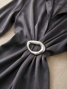 Broches geométricos de acero inoxidable de lujo - Alfileres elegantes y creativos para mujeres y unisex, accesorios de joyería casual para fiestas / regalos para amigos, insignias decorativas - Combinación de acero inoxidable - Ver 12
