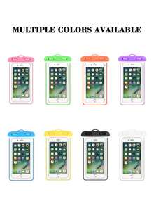 Waterproof Phone Case, Casual Waterproof Phone Pouch With Touch Screen Sensitive Sealed Design, PVC Material Phone Bag, Fluorescent Waterproof Phone Case - Compatible With IPhone 15/14/13/12/11 Pro Max/XS/Plus Series, Compatible With Samsung Galaxy Series (Max Support 7.0 Inch Screen) - Multicolor - View 10