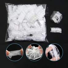 100/200pcs Disposable Stretchable Ear Covers, Minimalist Design, Protect Ears, Prevent Water From Entering Ears, Shower Ear Covers, Transparent Ear Covers, Swimming, Hair Styling, Hair Dyeing, Perming, Bathing, Hair Washing, Ear Protection - Earmuffs - View 6