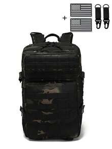 MOLLE Expandable Large Capacity Backpack With Adjustable Straps, Free Flag Patch + Quick Release  Hook, Multi-Compartment Storage Outdoor Hiking Bag - Multicolor - View 16