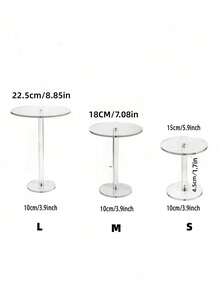 Khay đựng bánh acrylic tròn trong suốt, khay đựng cupcake trong suốt, kệ trưng bày bánh ngọt, cupcake, bánh ngọt, kẹo cho bàn tráng miệng, tiệc sinh nhật, đám cưới và sự kiện - trong suốt - Xem 2