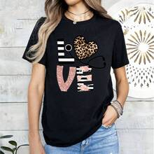Camiseta de mujer de algodón cuello redondo manga corta casual verano enfermera diseño viral en México - Negro - Ver 6