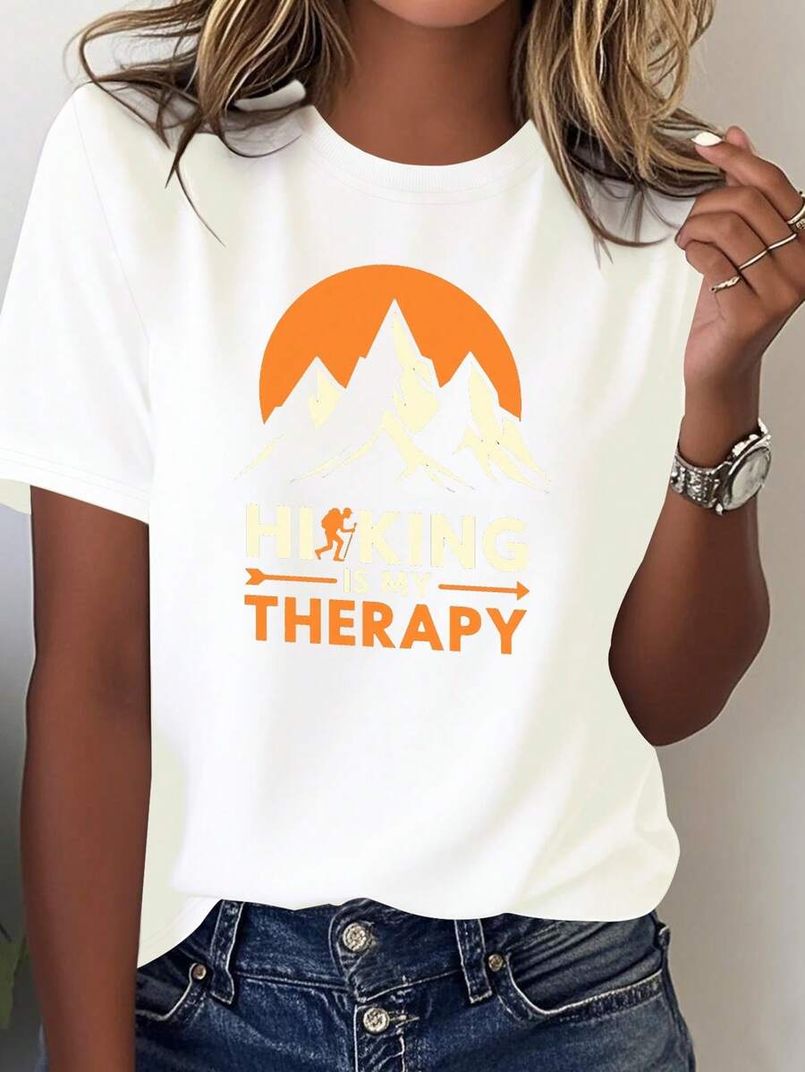 El senderismo es mi forma de sanación - Camiseta casual suave para mujer, blusa casual mujer - Blanco - Ver 1