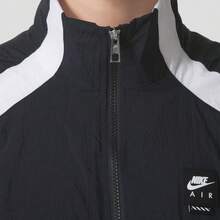 Áo khoác dài tay dáng rộng cổ đứng có khóa kéo logo Nike, màu đen/trắng, dành cho nam, mã HV0881-010 - màu đen - Xem 5