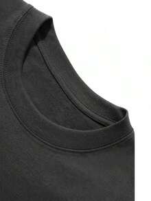 1 pieza de playera  para hombre y mujer, 100% algodón puro, cuello redondo casual con estampado, manga corta transpirable para uso diario, con dise?o de béisbol y frase motivacional - Negro - Ver 4