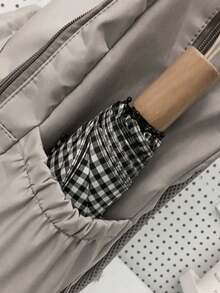 Ba lô tối giản đa năng | Ba lô đeo vai unisex màu đen bằng nylon với lớp phủ chống thấm nước | Dây đeo có thể điều chỉnh | Nhiều ngăn - Nhiều màu - Xem 8