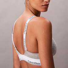 Calvin Klein Calvinklein Icon Cotton Modal Lightly Lined Bralette QF8504 - Grey Heather - 查看 5