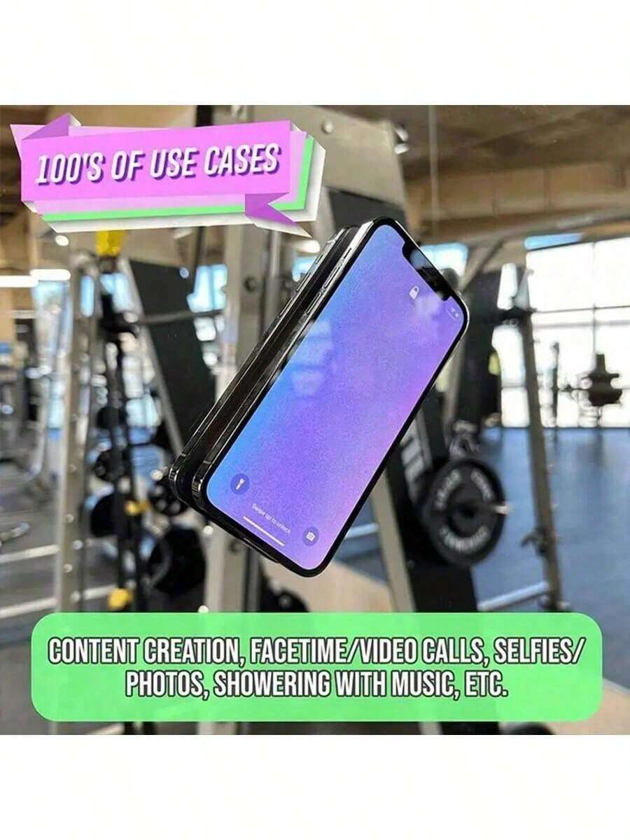 5件組矽膠手機支架,附24個吸盤,相容 iPhone 與 Android 手機,自拍與錄影用黏性手機手柄,適用浴室與牆面安裝,適合送給朋友與開學禮物 - 彩色 - 查看 1