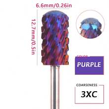 1 mũi khoan móng tay bằng thép vonfram 6.6mm màu tím cỡ lớn hình vòm kèm dụng cụ tẩy bột tốt nhất. - Nhiều màu - Xem 7