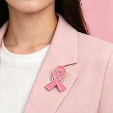 3pcs Pink Ribbon Breast Cancer Awareness Brooch Set - Minimalist Fashion Women's Clothing Decoration Accessory - Express Support In A Stylish Way - Multicolor - View 10