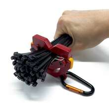One Touch Soporte para ataduras de cables organizador con cierre - Rojo - Ver 2