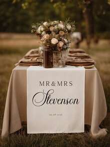 Customized Wedding Table Flags And Memorial Decorations, Customized Wedding Banners, Wedding Table Flags, Linen Wedding Table Decorations, Main Table Identifiers, Customized Wedding Table Flags, Personalized Wedding Table Flags And Memorial Decorations - Multicolor - View 9
