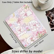 Ốp bảo vệ laptop/máy tính bảng bằng acrylic pha lê họa tiết thỏ, bướm, hoa tulip dễ thương, có chân đế, tương thích với Samsung A9/A9+/S9/S9FE/A11/A11+/S11/S10 FE/S10 FE+/S10 Lite, A16 2025, Air 11/13, M3 2025, Mini 7 A17, Pro 2024, Air 11/13, M2 2024, Pro 11/13, M4 2024, Pro 12.9, thế hệ 7/8/9, 10.2, thế hệ 10, 10.9, Air 4/5/6/7/8, 10.9, Pro 11, thế hệ 4/5/6, Mini 6, SE 11, Honor, Matepad SE 11. - Kiểu 10 - Xem 3