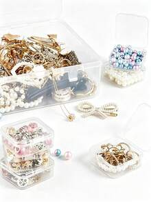 40/24/14pcs Small Boxes + 1pc Large Box - Plastic Storage Boxes, Containing Multiple Small Containers, Suitable For Storing Jewelry, Beads And Accessories. Rectangular Design, Made Of Durable Plastic Material, Convenient For Jewelry Organization. - Multicolor - View 6
