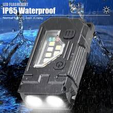 1 pieza Linterna de bolsillo súper brillante COB con clip recargable, luz LED multifuncional de emergencia - flash - Ver 11