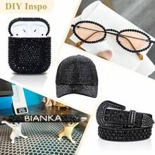 2-6mm Black Flat Bottom Rhinestone Set, With Dotting Pen And Tweezers, 3D Art Flat Rhinestones, 12 Compartment Rhinestone Kit, For DIY Crafts, Cups, Bottles, Glasses, Clothing, Loose Sparkling Crystals, Craft Decor, Valentine's Day Decoration - 12 Black Squares + Pen + Tweezers - View 6