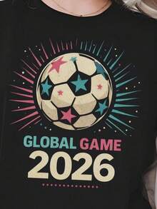 Camiseta casual para mujer, camisa elegante para mujer, camiseta de fútbol de la Copa Mundial de EE. UU. de 1994, camiseta con estampado de fútbol retro de los 90, ropa casual para mujer, camisa casual para mujer, top casual, serie de camisetas. Adecuada para el uso diario informal. La tela es ligera y transpirable. Una elección perfecta para vacaciones lindas y elegantes. Adecuada tanto para celebraciones festivas como para el uso diario. Una excelente combinación para la vida universitaria de estilo retro y los atuendos diarios. Diseño lindo, cómoda y ajustada. Estilo clásico, tela suave y agradable al tacto. Estilo mexicano. - Negro - Ver 1