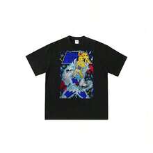 Camiseta unisex de manga corta ligera con estampado de la figura clásica de anime Saint-Seiya-Cygnus-Hyoga. |   Diseño exquisito |   Suelto y cómodo |   Fácil de combinar | - Negro - Ver 8