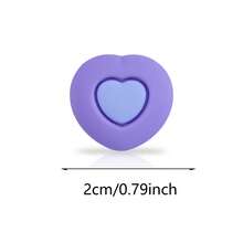 Tapas de silicona para joystick de controlador, diseño de corazón morado y negro, tapas con forma de seta para controlador One - Ver 11