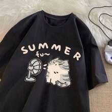 Tropical T-Shirt With Pineapple Print - Black 7 - View 1