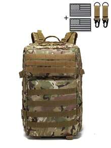 MOLLE Expandable Large Capacity Backpack With Adjustable Straps, Free Flag Patch + Quick Release  Hook, Multi-Compartment Storage Outdoor Hiking Bag - Multicolor - View 22