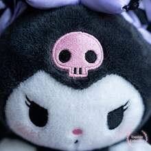 SANRIO 1個三麗鷗 23cm 庫洛米絨毛娃娃，正版三麗鷗商品，哥德黑庫洛米 & 甜酷粉庫洛米，柔軟舒適睡眠娃娃，女孩生日禮物，桌面裝飾品 - 彩色 - 查看 8