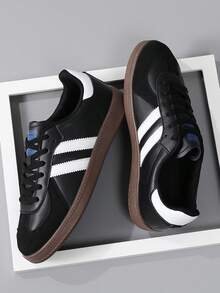 Nuove scarpe da allenamento unisex con lacci per donne, scarpe da donna taglie forti, scarpe sportive casual versatili di moda moderna per uso all'aperto, in strada e nel campus, scarpe da coppia - nero - Visualizzare 4