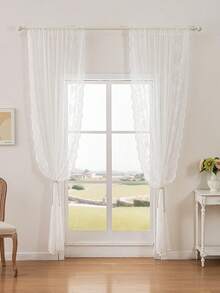 Rèm voan hoa văn có túi (1/2 chiếc), rèm ren xếp ly hai mặt, rèm jacquard cản sáng cho phòng khách, phòng ngủ, phòng học, nhà bếp, rèm bán trong suốt, rèm tủ, rèm ngoài trời, rèm ngày lễ. - trắng - Xem 12