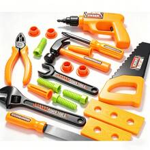 10pcs/20pcs Kids Tool Toy Set - Realistic Construction Tool Set Includes Drill, Hammer, Saw, Wrench - Interactive Role Play Tools Suitable For Boys Girls, STEM Educational Building Toys For Children 3+ Years Old - Multicolor - View 6