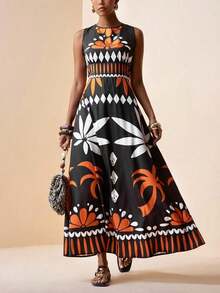 Women Midi Dresses - Negro 2 - View 3