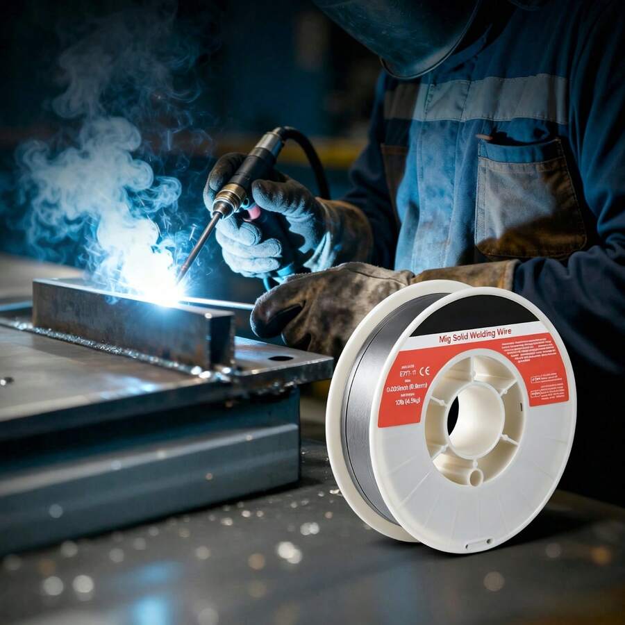 Flux Core MIG Welding Wire, E71T-11 0.035-Inch 10 LBS, Gasless Mild Steel Welding Wire With Low Spatter For All Position Arc Welding, Self-Shielded For Outdoor Use - E71T-11 0.035-inch 10 LBS - 查看 1