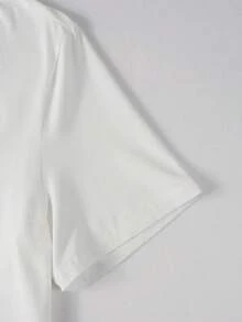 Manfinity LEGND Hombres Camiseta con estampado de letra - Blanco - Ver 4