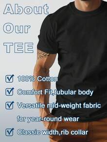 T-shirts för män - Svart - Visa 3