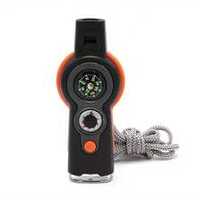 3-In-1 Outdoor Survival Tool, Multi-Functional Portable Emergency Whistle, Compass, Magnifying Glass, Flashlight, Thermometer - Multicolor - View 8