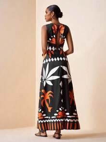 Women Midi Dresses - Negro 2 - View 2