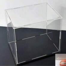 Collectible Display Case, Modular Transparent Acrylic Box, Alternative To Glass Display Box, For Displaying Dolls, Home Storage And Toy Organization - Black - View 3