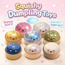 1 Đồ chơi giảm căng thẳng bánh bao mini Shilin dễ thương: Bóng bóp bánh bao mềm nhiều màu, đồ chơi cảm giác co giãn để bàn, giảm lo âu, trang trí nhà cửa | Quà tặng lý tưởng cho gia đình và bạn bè [Bánh bao vật lý có thiết kế mắt mở với má hồng] - Nhiều màu - Xem 1