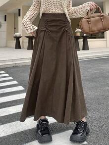 Women Midi Dresses - Brown - View 1