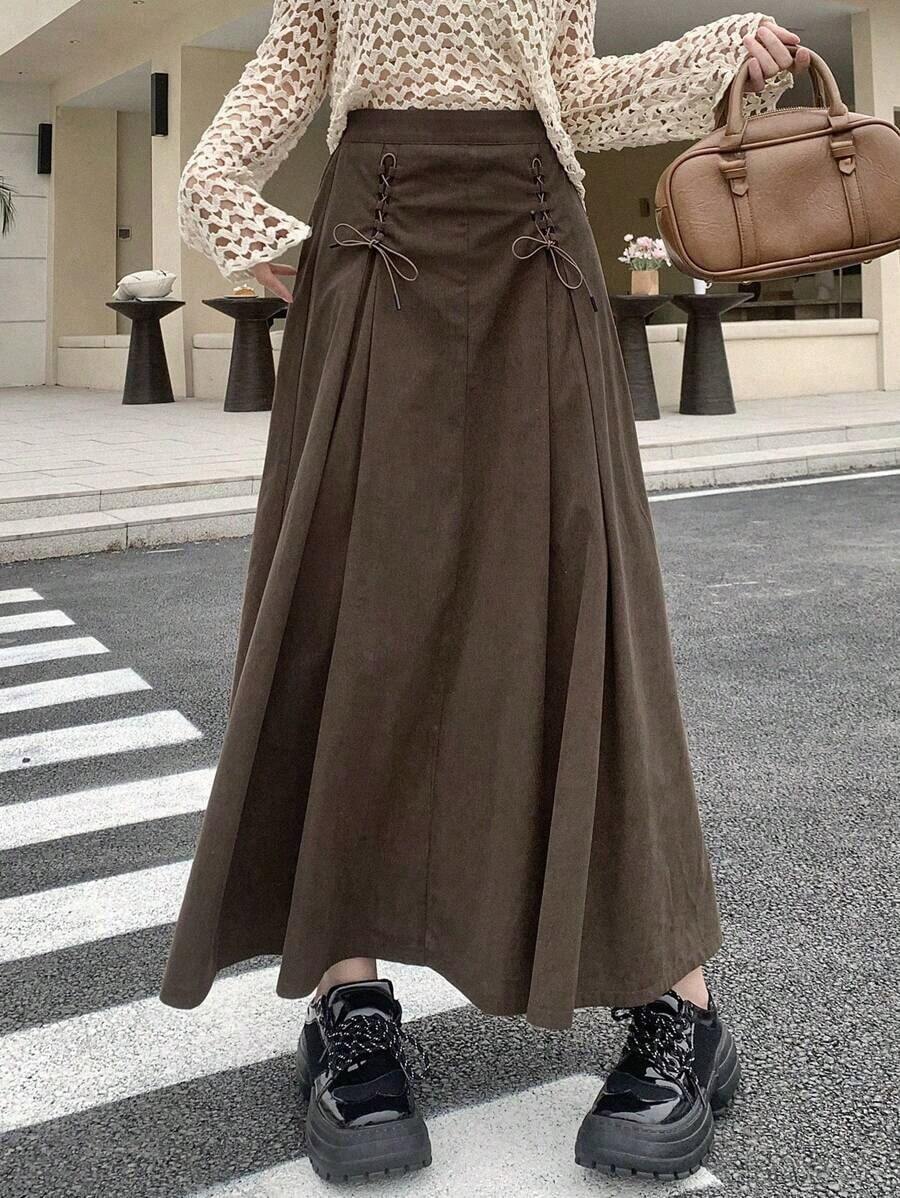 Women Midi Dresses - Brown - View 1