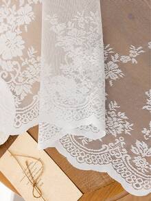Rèm voan hoa văn có túi (1/2 chiếc), rèm ren xếp ly hai mặt, rèm jacquard cản sáng cho phòng khách, phòng ngủ, phòng học, nhà bếp, rèm bán trong suốt, rèm tủ, rèm ngoài trời, rèm ngày lễ. - trắng - Xem 9