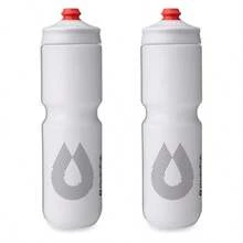 HydraPak - Botella polar - Botella de agua ligera Breakaway Surge para bicicleta, paquete de 2 unidades, alto flujo, ciclismo y deportes , 880 ml/ 30 onzas - Blanco - Ver 8