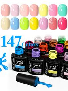 VOKY 1瓶粉色UV凝胶指甲油，非常适合女孩在家美甲沙龙DIY美甲 - 粉色 - 查看 9